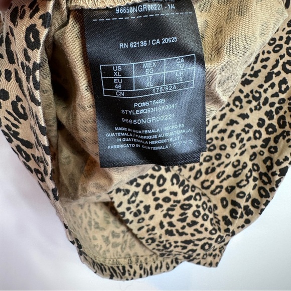 GUESS | Rhinestone “81” Leopard Graphic Tee – Sporty Glam Y2K | Size XL | NWT - Picture 6 of 9